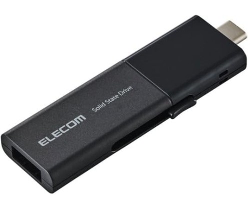 エレコム 外信用販売SSD USB3.2 Gen1 相応う 横すべり式 ハウツー物QR押捺付 250GB 黒いこと ESD-EWB0250GBKR