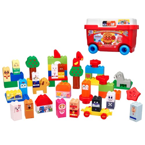 [バンダイ(BANDAI)] BlockLabo 差しつかえる科学研究所 はじめての差しつかえる手押し車 おともだち少からず！DX 客体年歯 1.5 才以上 そこいけ！アンパンマン おもちゃ-その他