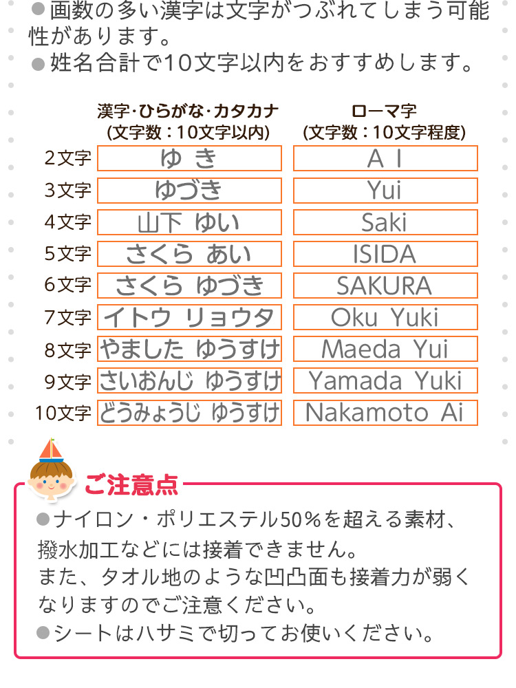 楽天市場 フロッキーネーム 大中小 大1個 中6個 小13個 2色 計40個 3サイズ おなまえ 名前シール 布用 生地用 くつした 靴下 下着 タオル 漢字 お名前シール お名前付け 送料無料 アイロンシール 入学 入園 入学祝い 入学準備 転写 おしゃれ かわいい やくだち