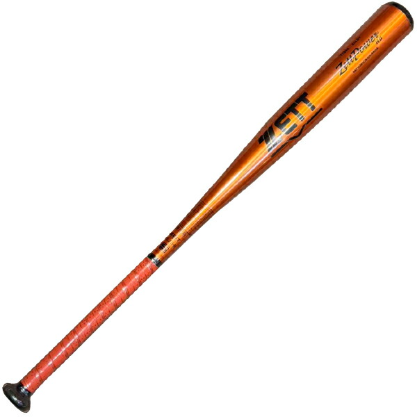 【中古 未使用】新基準対応 ゼット 野球 硬式バット 83ｃｍ オレンジゴールド 高校野球対応 ヘッド 超々ジュラルミン ゼットパワーＨＢ ＢＡＴ１６３８３Ｃ