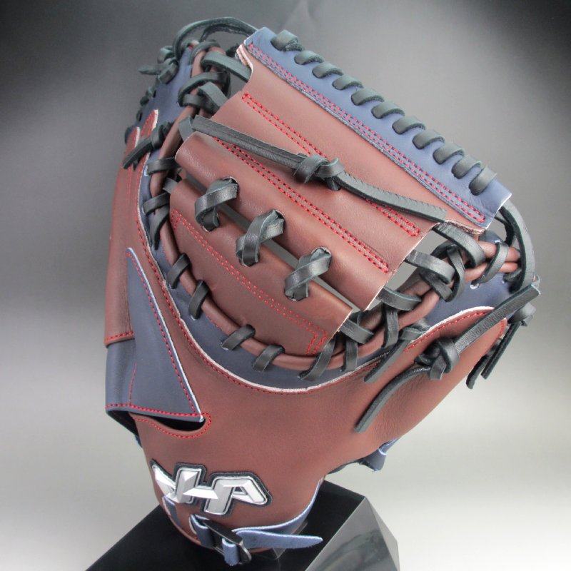 2023年モデル ハタケヤマ 軟式 ミット 捕手用 右投げ 2023 PRO M08(A)エコロジーブラウン ネイビー
