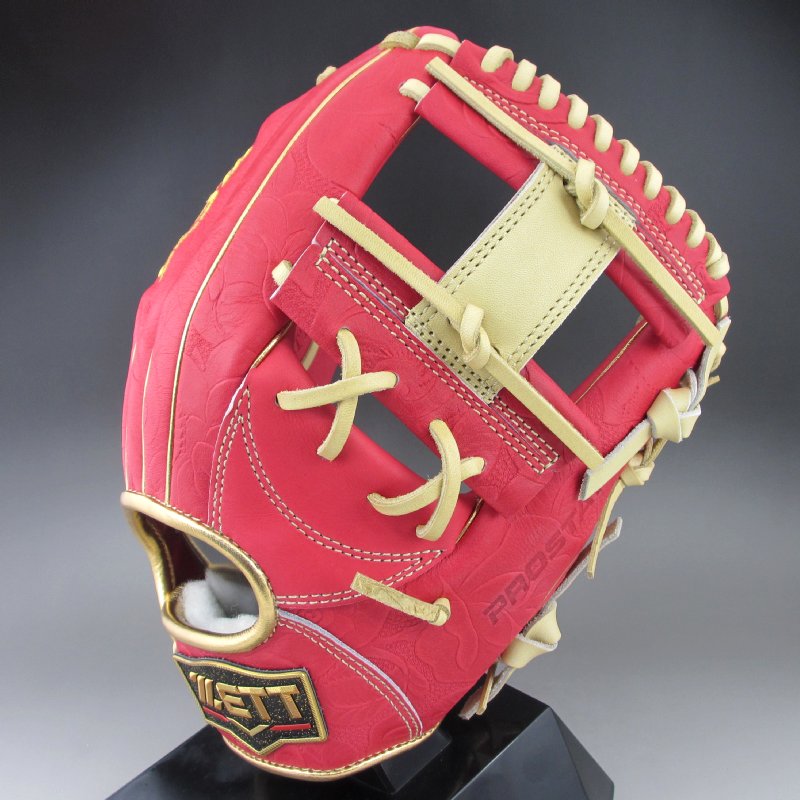 ゼット 一般 軟式グラブ 内野手用 プロステイタス 右投げ BRCB30376M(6132)ピンク パステルブラウン