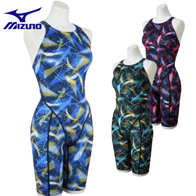 ミズノ MIZUNO レディース【ST Graphic】競泳用ハーフスーツ(マスターズバック) WA承認 女性用 レース用水着 N2MGD244
