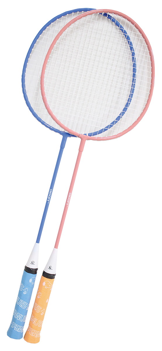 中古品　スヌーピー　バドミントンラケット SNOOPY スヌーピー バドミントン ラケット 2本組 シャトル2個付