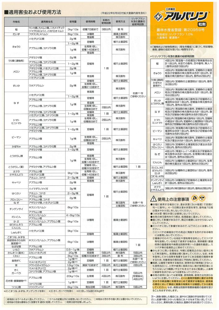 オンラインショッピング アルバリン殺虫剤 粒 1kg×12袋キュウリ トマトのコナジラミ等にメール便対応は出来ません fucoa.cl