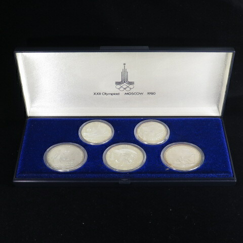 楽天市場】旧ソ連(ロシア) プルーフ銀貨 大型 1980年 10ルーブル 6枚