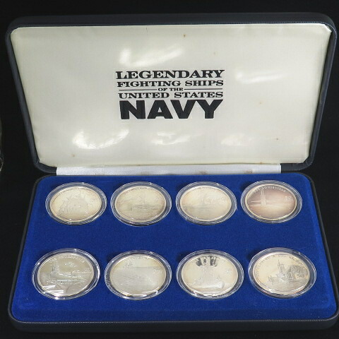 マーシャル諸島 戦闘艦シリーズ 50ドルプルーフ銀貨8点セット 1998年｜大和文庫・支店