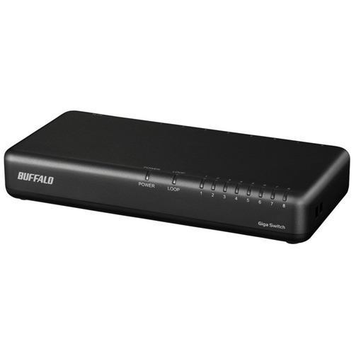 【国内配送】 日本メーカー新品 バッファロー LSW6-GT-8NP BK Giga対応 8ポート ブラック スイッチングハブ