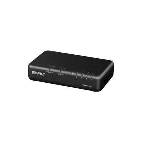 バッファロー　LSW6-GT-5EPL／BK　Giga対応　5ポート　スイッチングハブ　ブラック