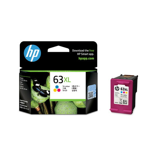 インク　HP　純正　インクカートリッジ　カートリッジ　ヒューレットパッカード　HP63XL　F6U63AA　（カラー・増量）