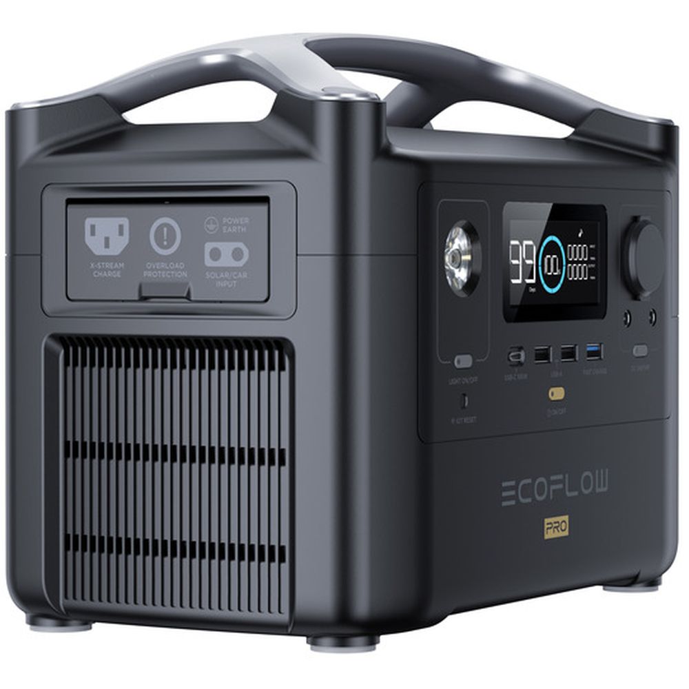 EcoFlow エコフロー RIVER Pro ポータブル電源720Wh ブラック 定格出力