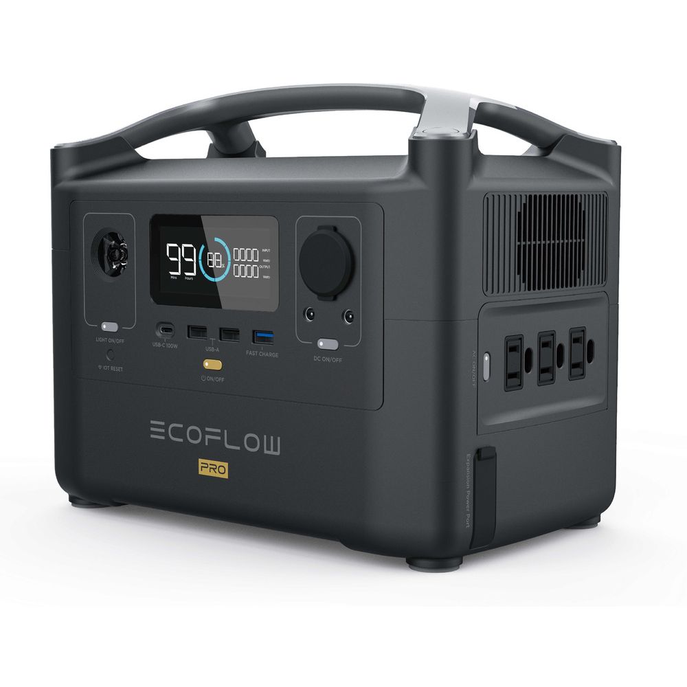 EcoFlow エコフロー RIVER Pro ポータブル電源720Wh ブラック 定格出力