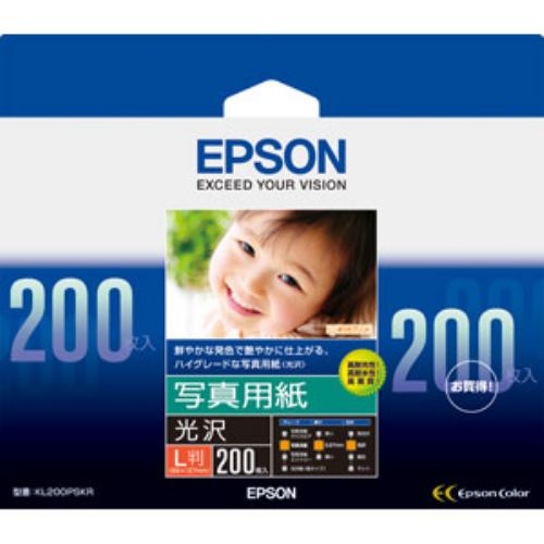 エプソン KL200PSKR 写真用紙 光沢(L判／200枚) コピー用紙・印刷用紙