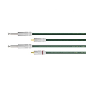 オヤイデ QAC-222-RTS-5.0 ラインケーブル 2本1組 (RCA-TS) 5.0m