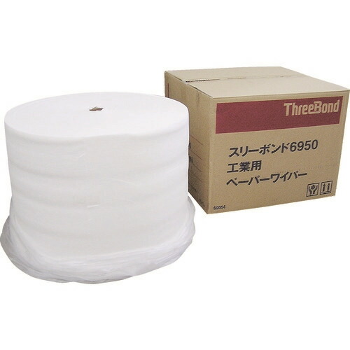 THREEBOND 製作用ペーパーワイパー・ペーパーウエス 渦巻形印字機 325m(1110とり捨てる) ミシン目入り口・入口(6950AC) 結核症6950