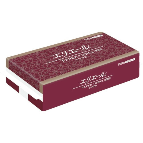 エリ叫び泣き ペーパータオル 無漂白剤シングル150枚(大判) 703319