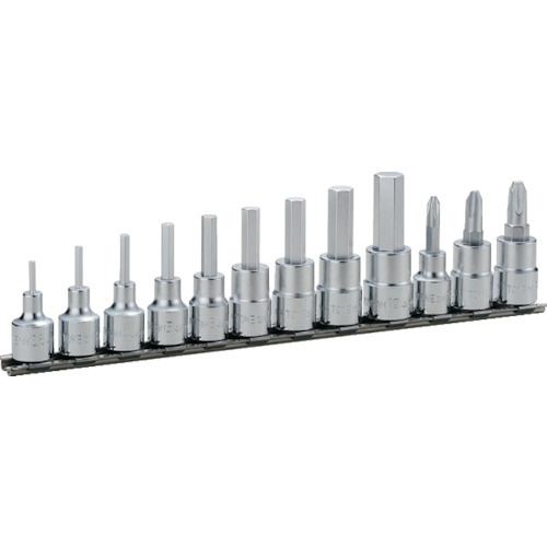 TONE ヘキサゴンソケットセット(保持者付) 12pcs 差込角9.5粍 HH312