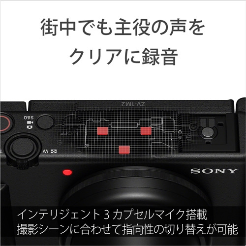 ソニー ZV-1M2B VLOGCAM ZV-1 II Vlog撮影向けデジタルカメラ ブラック