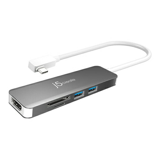 j5 create JCD372 JCD372 USB-C 10G 5in1 マルチアダプター スペースグレー