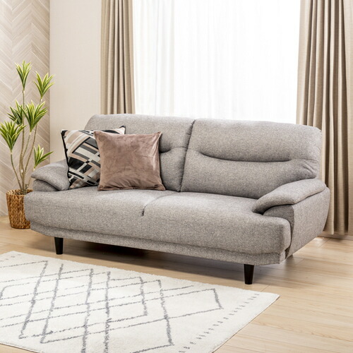 ヤマダオリジナル 2人掛けソファ 布張り シンプル ブラウン d4079 ヤマダ ヤマダオリジナル 2人掛けソファ 布張り シンプル ブラウン d4079