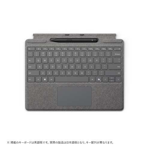 Microsoft 8X6-00232 Surface Pro 鍵盤（書きもの納める付き添い人／か細い 書きもの付き添い人） 印字機 取りまかなう プラチナ