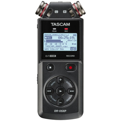 TEAC DR-05XP ステレオポータブルレコーダー 32ビットアイスクリームソーダ吹き込み USB-C相応う TASCAM 黒いこと