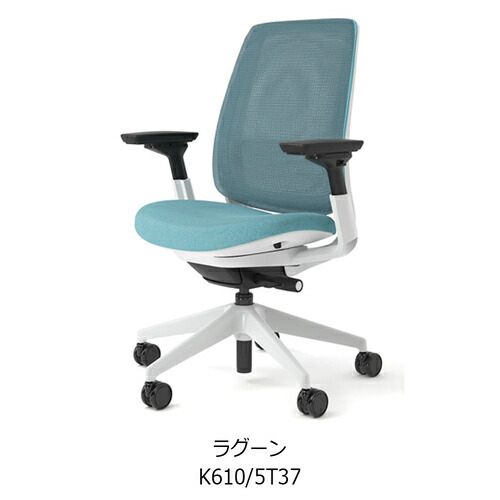 大塚家具 デスクチェア「シリーズ2」シーガルフレーム 3Dマイクロニット+エアバック ラグーン K610／5T37