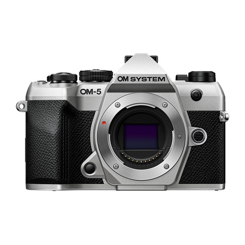 OMデジタルソリューションズ OM-5 Mark II 上半身 鏡鑑受け答え一眼写真機 IP53雨合羽防塵相応う しろがね色