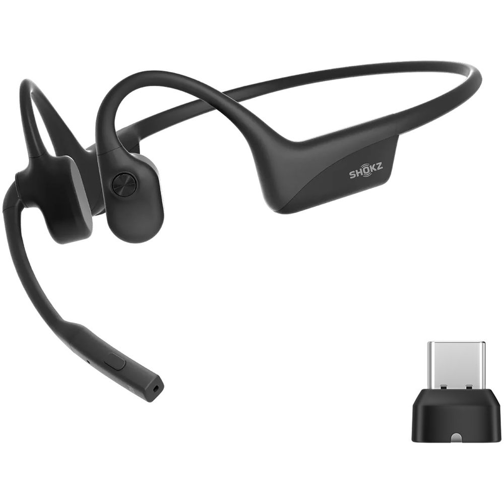 ショックス 無線電話 骨伝わらすイヤ電話機 Bluetooth+専用ドングル(USB-C) 最大限度16第四次元 OpenComm2 2025 Upgrade SKZ-EP-000041 黒いこと系