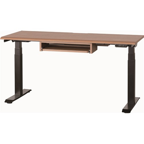 小島工芸 電動昇降デスク 幅150cm 61cmから126cmまで高さ設定可能 6個口コンセント JDEA150X60WMBK