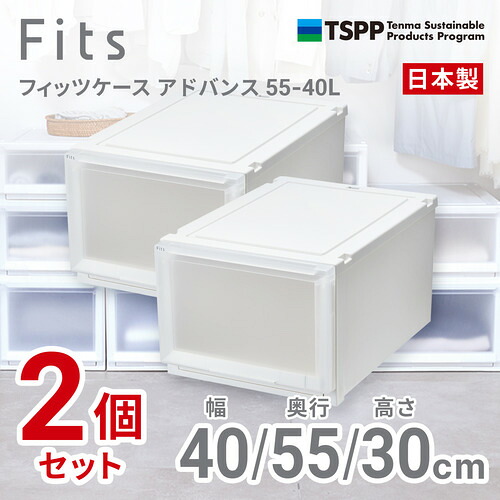 天馬 フィッツケース 現金前貸し 5540L 2個組 高さ30糎 納める入れもの 収納家具 W読みやすい
