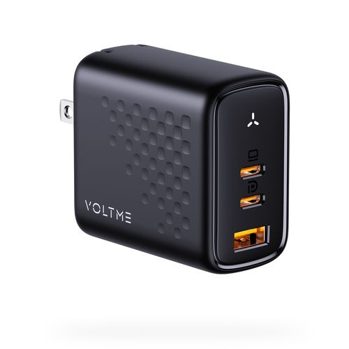 共栄物産 V2101V1 USB急速充電器 Revo 67 67W USB-C×2/USB-A×1 折りたたみ式プラグ ブラック