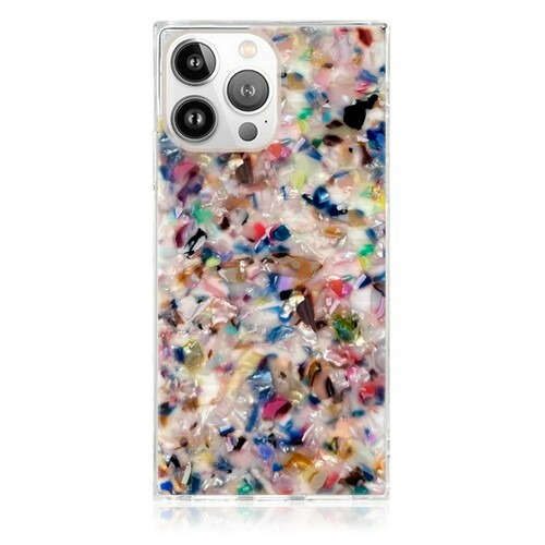 Flaunt FT056752 Square MagSafe Case for iPhone 16 Pro Max  Rainbow Confetti Tortoise