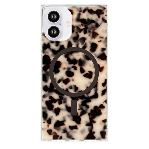 Flaunt FT056902 Square MagSafe Case for iPhone 16  Blonde Tortoise Shell