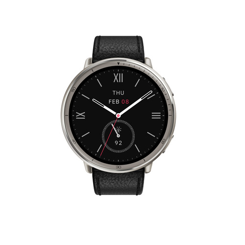 Amazfit sp170073-C225 Amazfit Active 2 Round ブラックレザープレミアムバージョン ブラック｜ヤマダ電機　店