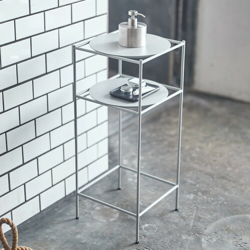 弘益 KOEKI ANTENNA by SIEVE プランツラックS 幅30×奥行30×高さ70cm 省スペース 棚板2枚付 グレー SVEPR001SGR