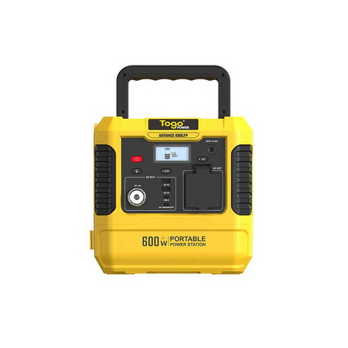 コンピューケース・ジャパン AD680LFP TOGOPOWER ポータブル電源 ADVANCE680LFP 角形リン酸鉄リチウム採用 600W イエロー