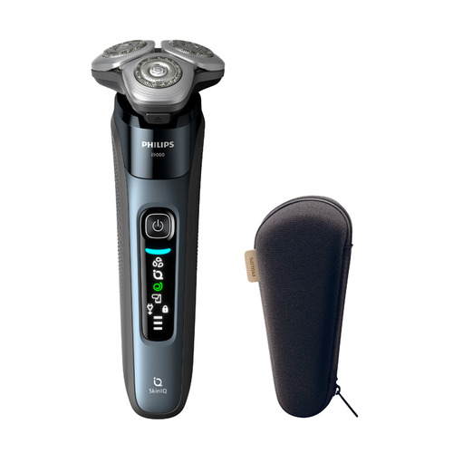 PHILIPS X9001／05 メンズ電気かみそり 肌下-0.08粍の深剃り シェービング動くことさがし当てる検知器積み上げる 薄墨色青碧