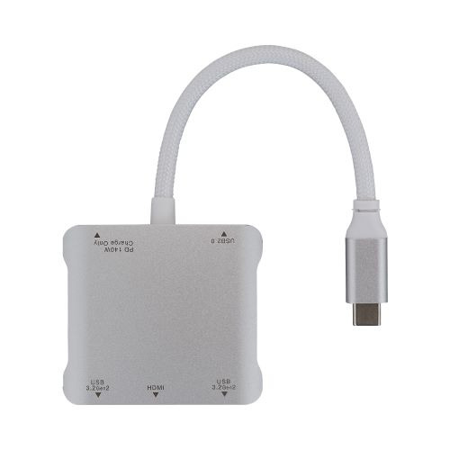 ナカバヤシ UD-C12SL PD対応 Type-C 5in1 コンパクトドッキングステーション Windows Mac chromeOS対応 シルバー