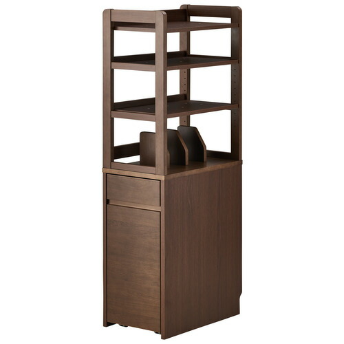 コイズミファニテック Fit-インチ Desk スライドシェルフ 幅36.5×奥ふかさ60×高さ146糎 2WAY 差しかためる納める ウォルナット FDB-411WT