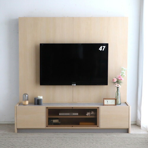 東馬(Tohma) シルト 180TV 175シェルフ セット テレビ台 高さ180×幅179.6×奥行67cm 木目 石目調 高級感 ナチュラル