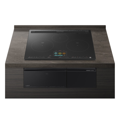 HITACHI HT-N1500KTF(K) 送料無料 ビルトインIHクッキングヒーター 3口IH 200V 天板幅60cm プレミアムブラック｜ヤマダ電機　店