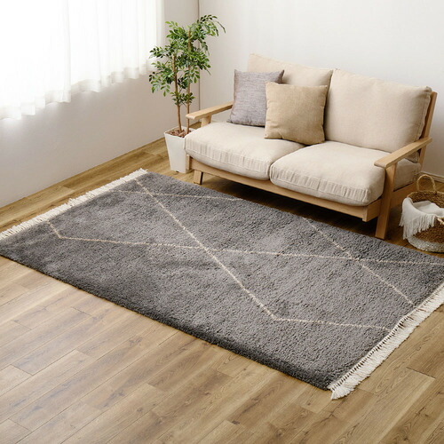 萩原 ウィルトンラグ BEDOUIN リシャド 約133×190cm グレー|ヤマダ電機 店