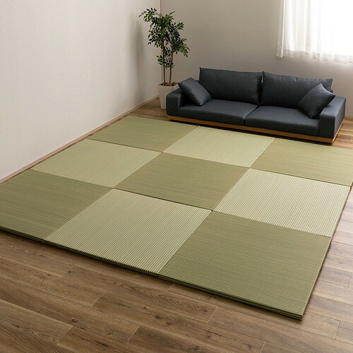 萩原 【6枚組】変わり種置き畳 綾瀬 約82×82×2.5珊 緑であること