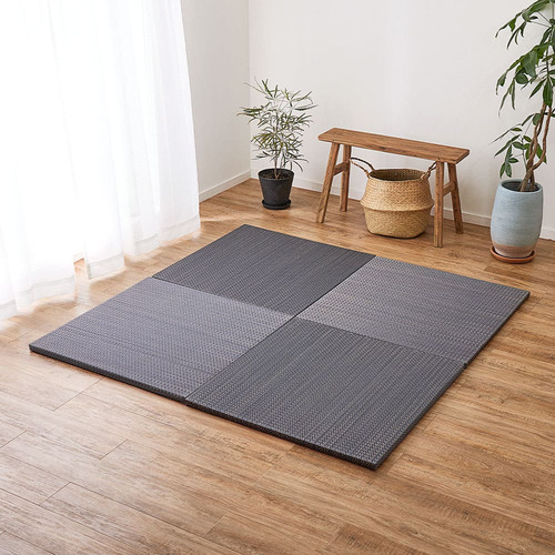 萩原 【6枚組】置き畳 南風 約65×65×2.5cm ネイビー|ヤマダ電機 店