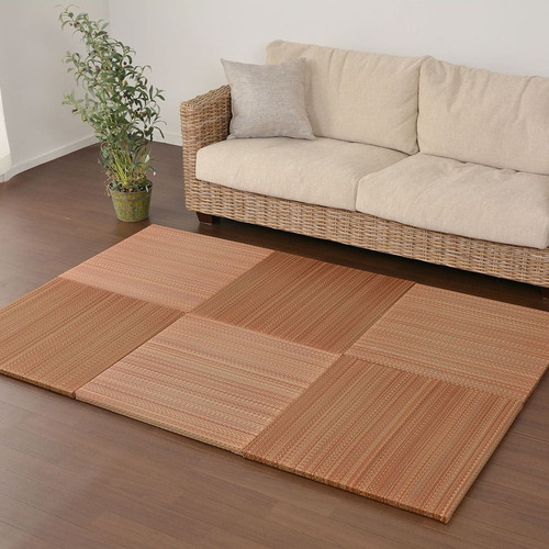 萩原 【6枚組】置き畳フラッタ 王騎 約65×65×2.5cm ブラウン|ヤマダ電機 店
