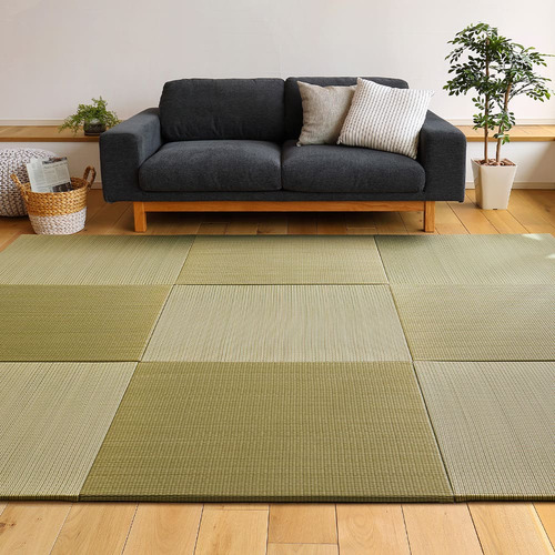 萩原 【6枚組】置き畳フラッタ 四季 約82×82×1.5珊 緑であること