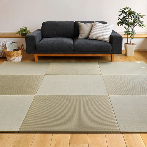 萩原 【6枚組】置き畳フラッタ 四季 約82×82×1.5珊 自然的