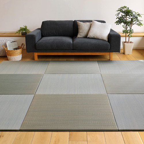 萩原 【9枚組】置き畳フラッタ 四季 約82×82×1.5糎 青碧