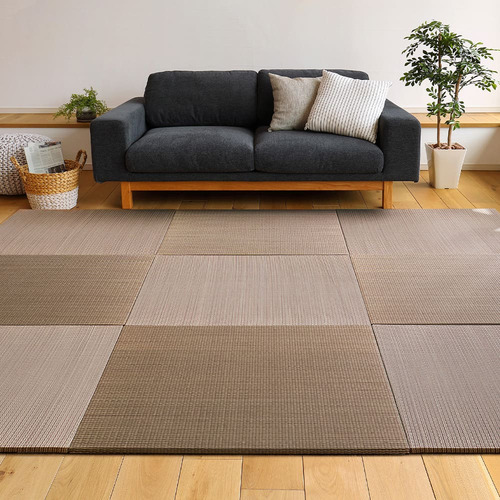 萩原 【9枚組】置き畳フラッタ 四季 約82×82×1.5糎 赤銅色
